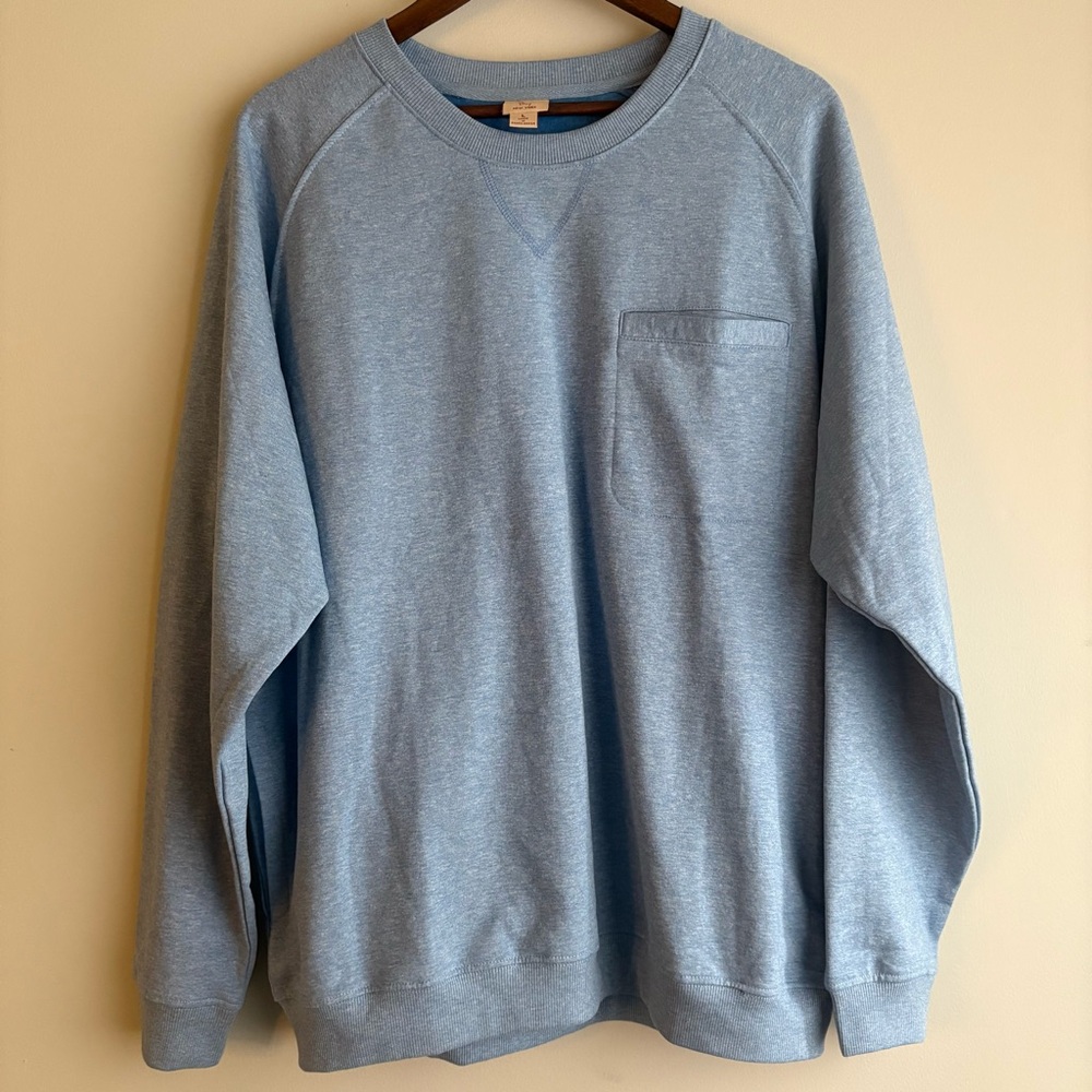Turtle Bay‎ New York Blue Crewneck Sweatshirt Pocket Size L